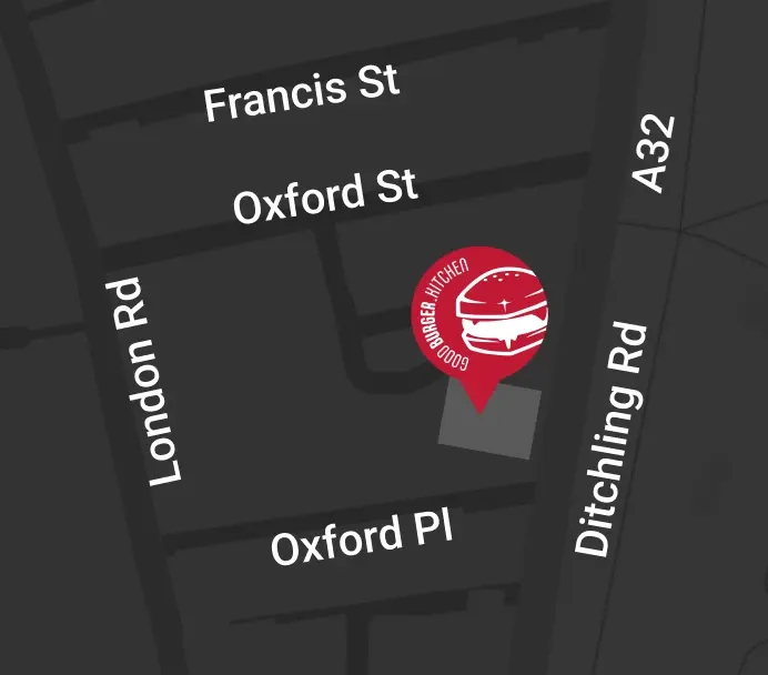 Location of the restaurant shown on a map